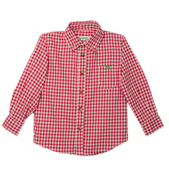 WOONKIE - CAMISA CUADROS NIÑO ROJO