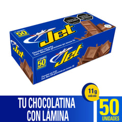 JET - Chocolatina Leche x 50 unidades x 11 gr