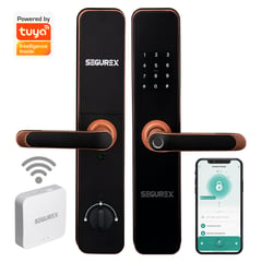 SEGUREX - KIT Cerradura Inteligente Digital H7B Cobre + Gateway WIFI