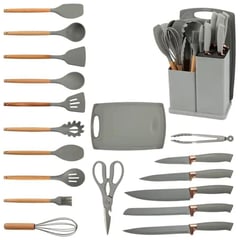 ONE PIXEL - Set Utensilios Para Cocina 19 PCS En Silicona