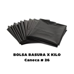 GENERICO - Bolsa basura negra # 26 x kilo