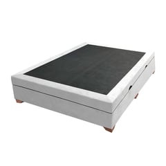 MAGIC CLASS - BASE CAMA BAÚL HIDRÁULICA 120X190 MICROFIBRA BLANCO