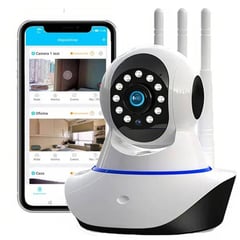 ONE PIXEL - Camara Seguridad Wifi Ip360 Infrarrojo Sensor 3 Antena 1080p