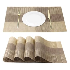 MULTIPLACE COLOMBIA - Individuales para comedor Beige finos importados alta calidad 6 ptos