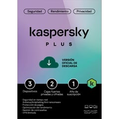 KASPERSKY - Antivirus Plus 3 Dispositivos 1 Año - Digital