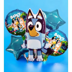 GENERICO - Bouquet Metalizado X 5 Globos Bluey