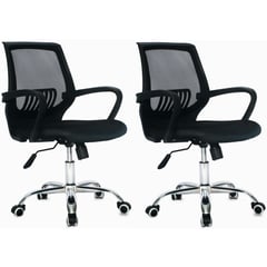 MOBLIHOUSE - Set X2 Silla Secretarial Superior Negra