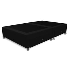 MAGIC CLASS - BASE CAMA DIVIDIDA CON 4 CAJONES LATERALES 140x190 MICROFIBRA NEGRO