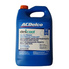 ACDELCO - Refrigerante Naranja Dexcool 50/50 Cantidad 4 Litros