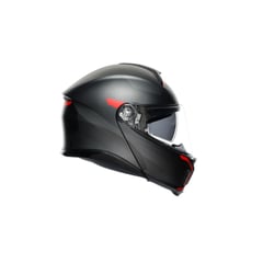 AGV HELMETS - Casco Moto Abatible Agv negro mate Frequency Rojo (M)