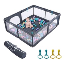 MAXIBABY - Corral Extra Grande Con Malla De Juego Para Niños