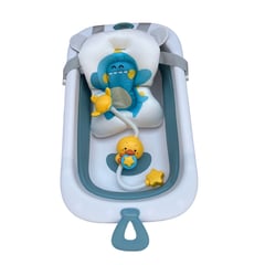 MAXIBABY - Bañera Plegable Con Sensor De Temperatura Malla Y Ducha Bebe