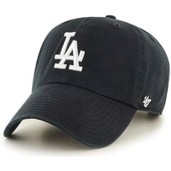 47 BRAND - Gorra Los Angeles Dodgers 47 Clean Up Negra Logo Blanco - Original