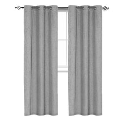 CASATUA - Cortina Blackout 100% Anti Luz, 1 Paño 140x220 Text Lino - Gris