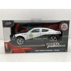 JADA TOYS - CARRO DODGE CHARGER POLICE 2006 a Escala 1:32