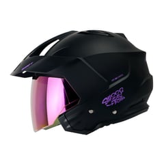 SHAFT - Casco Moto 227 Abierto Solid Negro Morado Ir.Mr (M)