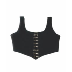 GENERICO - Crop top corset con grapas por delante varillas laterales