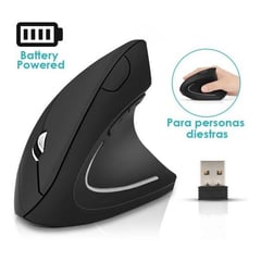 UNITEC - Mouse Vertical Ergonómico V886 Inalámbrico Recargable Negro