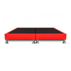 MAGIC CLASS - BASE CAMA CON PESTAÑA DIVIDIDA 120x190 ECOCUERO ROJO