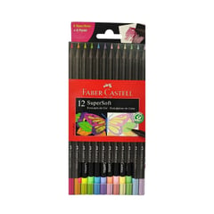 FABER CASTELL - Colores SuperSoft x12 - 6 neón, 6 pastel