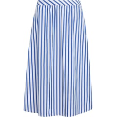 TOMMY HILFIGER - Falda Midi De Popelín Con Diseño De Rayas Mujer Azul