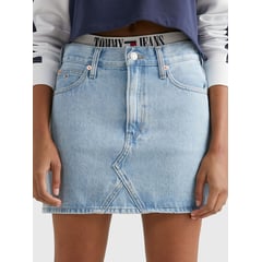 TOMMY HILFIGER - Minifalda De Jeans Izzie Con Parche Para Mujer Tommy Jeans