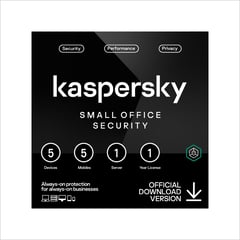 KASPERSKY - Small Office Security Para 5 Dispositivos + 5 Móviles + 1 Servidor 1 Año