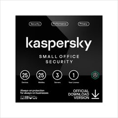 KASPERSKY - Small Office Security para 25 dispositivos + 25 móviles + 3 servidores 1 Año