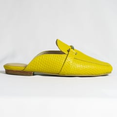 PRESTIGIO - Zueco Cuero Amarillo