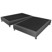 DORMILANDIA - Combo cabecero y base cama dividida gris king 200x200