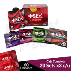 GENERICO - Condón Preservativo Aromatizado +Sex x60