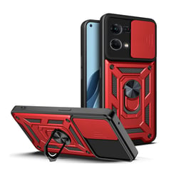 GENERICO - Funda Case Protector Cámara Con Slider Compatible Oppo Reno 7 4G Rojo