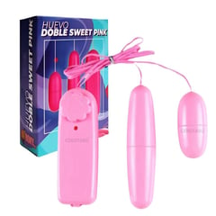 GENERICO - Vibrador Consolador Doble Huevo + Bala Juguete Sexual