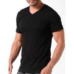 DIANE & GEORDI - Camiseta cuello V (2850) - Negro