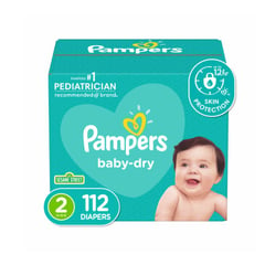 PAMPERS - Pañal Baby Dry Etapa 2 x 112 Unidades