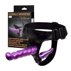 GENERICO - Arnés Doble Dildo Removible Doble Estimulación Purple