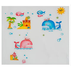 GENERICO - VINILO DECORATIVO ADHESIVO PARA PARED INFANTIL BALLENA PLAYA