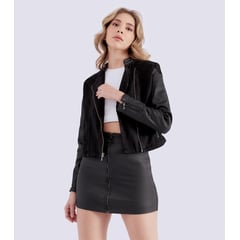 UNSER - Chaqueta Para Mujer Combinada Con Cremallera Y Cortes