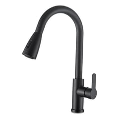 GENERICO - Llave Grifo Extensible Lavaplatos Monocontrol Mate Negra