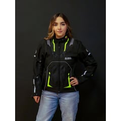 HALIFAX - Chaqueta de Protección de Verano Verde Lima Para Moto Mujer