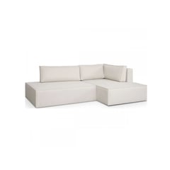 DELUXE FURNITURE - Sofá en L Derecho Leónidas Terciopelo premium Gris