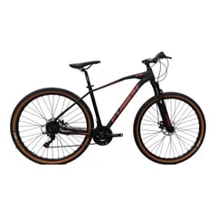 FUSION - Bicicleta Korbin Rin 29 Aluminio 24 Vel - Negro rojo