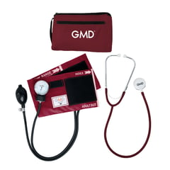 GMD - Kit Tensiometro Manual + Fonendoscopio Doble Campana Color Vinotinto