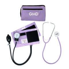 GMD - Kit Tensiometro Manual + Fonendoscopio Doble Campana Color Purpura Claro