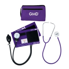 GMD - Kit Tensiometro Manual + Fonendoscopio Doble Campana Color Purpura