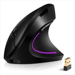 GENERICO - Mouse Ergonomico Vertical Inalambrico 24g Recargable USB