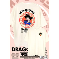 GENERICO - Camiseta Oversize Dragon Ball Kame Beers Blanco Hueso