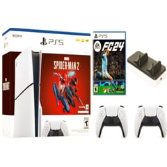 SONY - Consola PS5 Slim Marvel’s Spider-Man 2 1 Tera + 2 Controles + FC 24 + Cargador Dobe