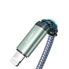 LISEN - Cable Para iPhone Reforzado Mfi Uso Rudo Gris