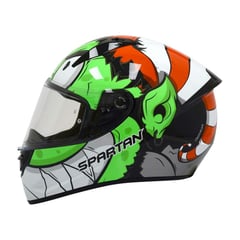 SPARTAN - CASCO MOTO STINGER CERTIFICADO MELKOR NEGRO BRILLO S